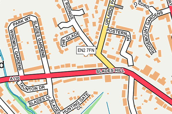 EN2 7FN map - OS OpenMap – Local (Ordnance Survey)