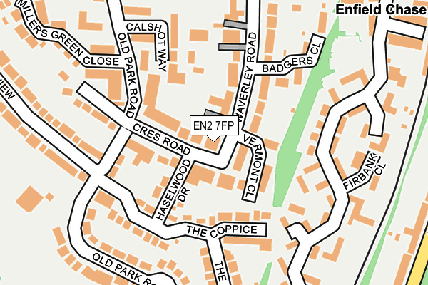 EN2 7FP map - OS OpenMap – Local (Ordnance Survey)
