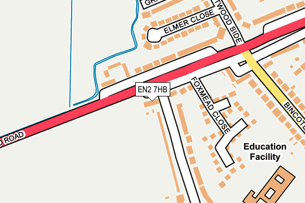 EN2 7HB map - OS OpenMap – Local (Ordnance Survey)
