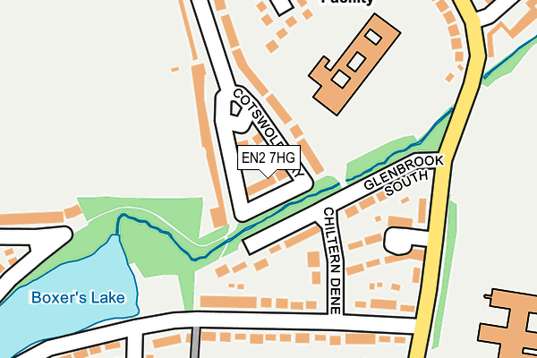 EN2 7HG map - OS OpenMap – Local (Ordnance Survey)