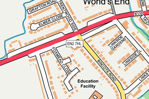 EN2 7HL map - OS OpenMap – Local (Ordnance Survey)