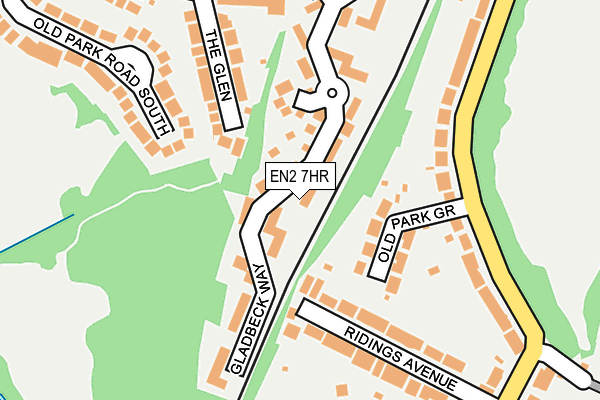 EN2 7HR map - OS OpenMap – Local (Ordnance Survey)