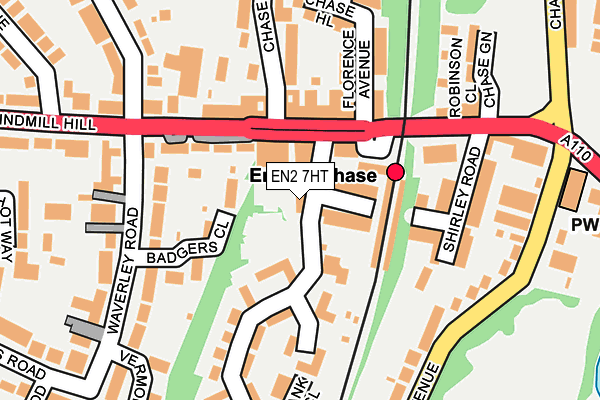 EN2 7HT map - OS OpenMap – Local (Ordnance Survey)