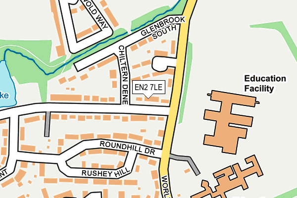EN2 7LE map - OS OpenMap – Local (Ordnance Survey)