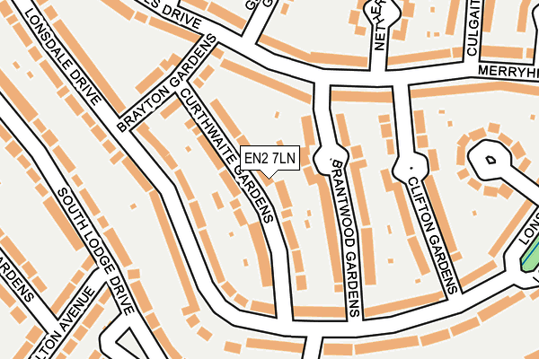 EN2 7LN map - OS OpenMap – Local (Ordnance Survey)