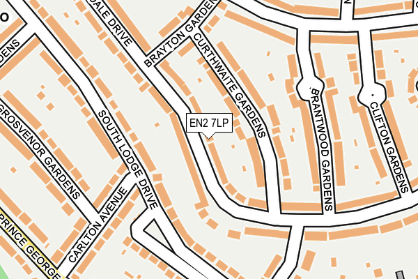 EN2 7LP map - OS OpenMap – Local (Ordnance Survey)
