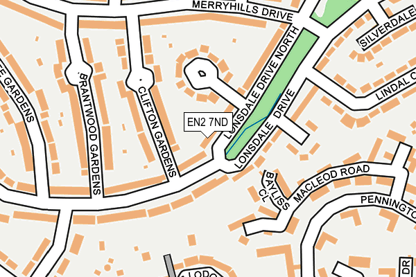 EN2 7ND map - OS OpenMap – Local (Ordnance Survey)