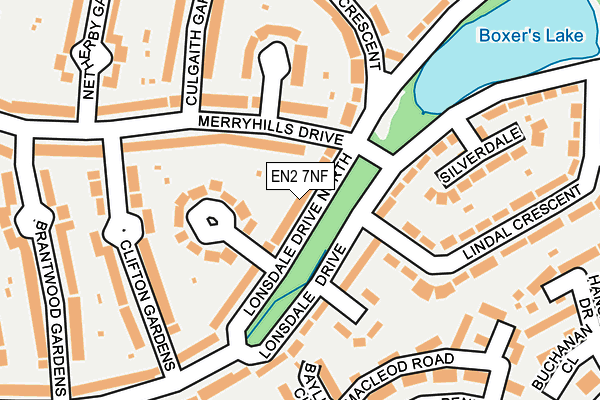 EN2 7NF map - OS OpenMap – Local (Ordnance Survey)