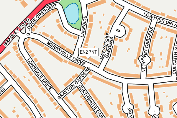EN2 7NT map - OS OpenMap – Local (Ordnance Survey)