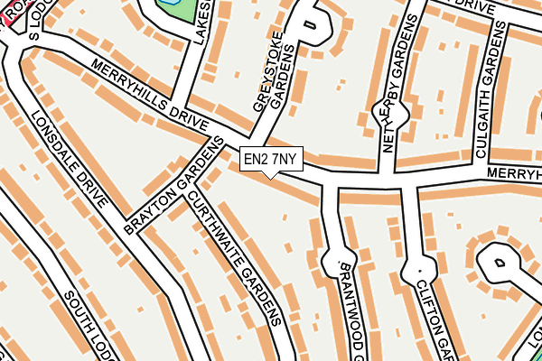 EN2 7NY map - OS OpenMap – Local (Ordnance Survey)