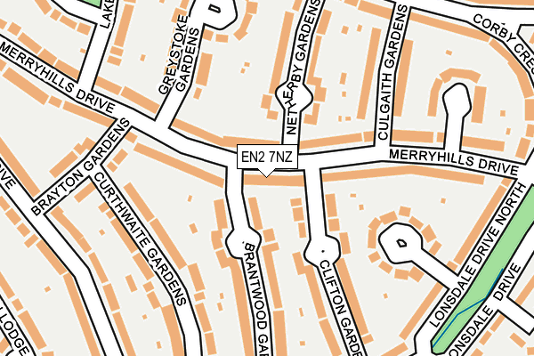 EN2 7NZ map - OS OpenMap – Local (Ordnance Survey)