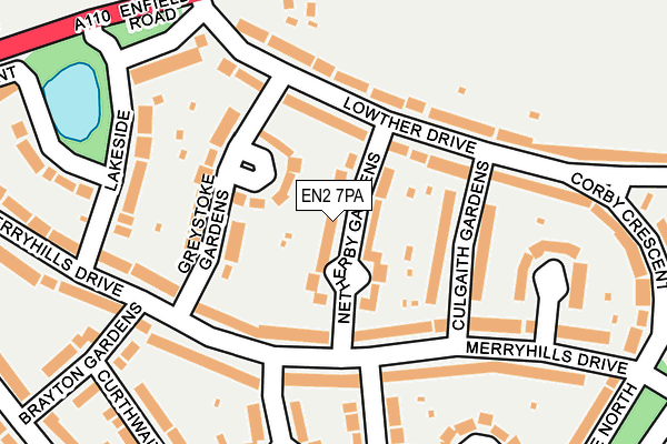 EN2 7PA map - OS OpenMap – Local (Ordnance Survey)