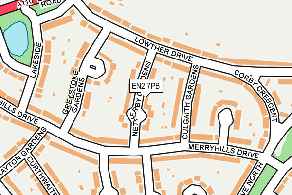 EN2 7PB map - OS OpenMap – Local (Ordnance Survey)
