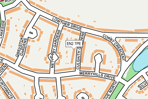 EN2 7PE map - OS OpenMap – Local (Ordnance Survey)