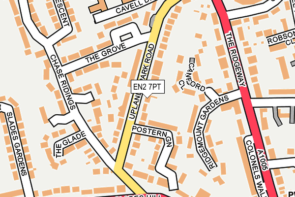 EN2 7PT map - OS OpenMap – Local (Ordnance Survey)