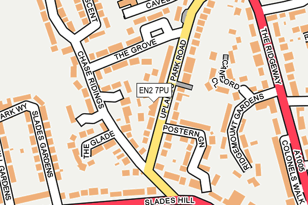 EN2 7PU map - OS OpenMap – Local (Ordnance Survey)
