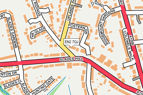 EN2 7QJ map - OS OpenMap – Local (Ordnance Survey)