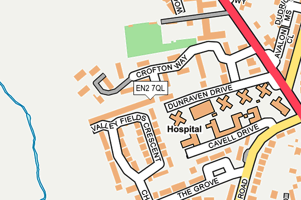 EN2 7QL map - OS OpenMap – Local (Ordnance Survey)