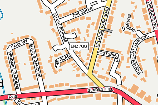 EN2 7QQ map - OS OpenMap – Local (Ordnance Survey)
