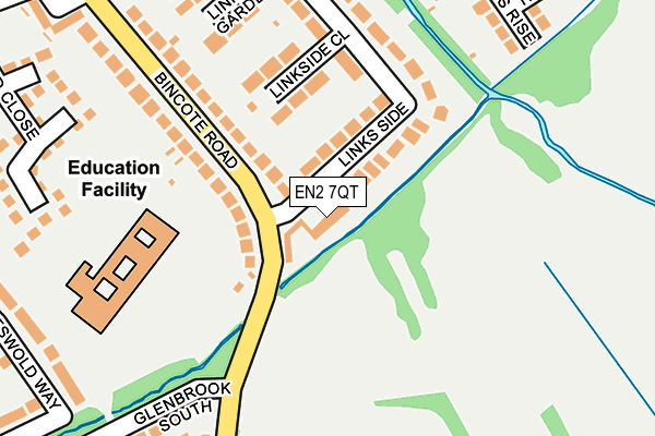 EN2 7QT map - OS OpenMap – Local (Ordnance Survey)