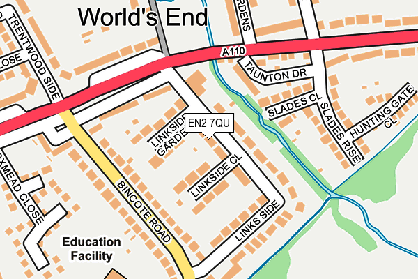 EN2 7QU map - OS OpenMap – Local (Ordnance Survey)