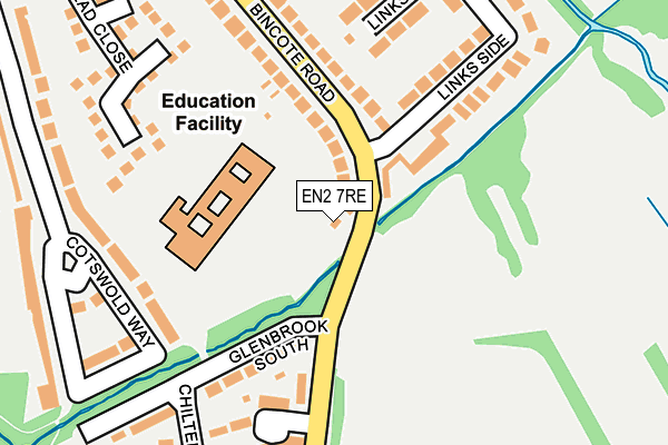 EN2 7RE map - OS OpenMap – Local (Ordnance Survey)