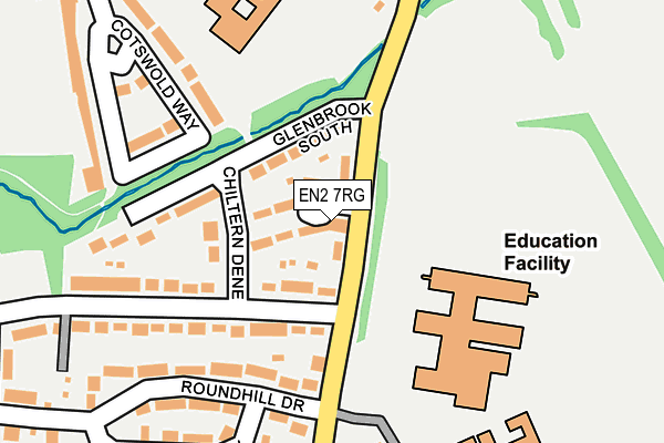 EN2 7RG map - OS OpenMap – Local (Ordnance Survey)