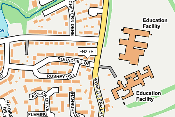 EN2 7RJ map - OS OpenMap – Local (Ordnance Survey)