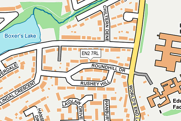 EN2 7RL map - OS OpenMap – Local (Ordnance Survey)