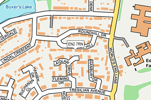 EN2 7RN map - OS OpenMap – Local (Ordnance Survey)