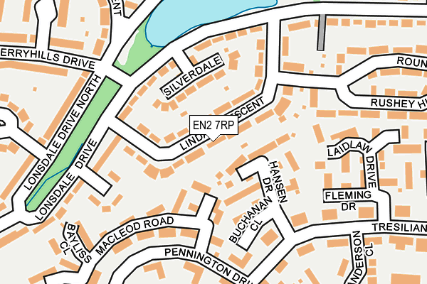 EN2 7RP map - OS OpenMap – Local (Ordnance Survey)