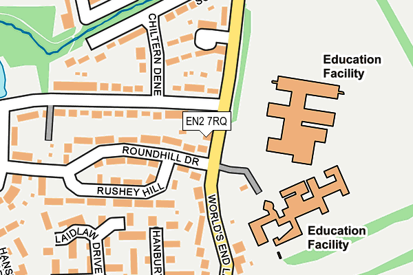 EN2 7RQ map - OS OpenMap – Local (Ordnance Survey)