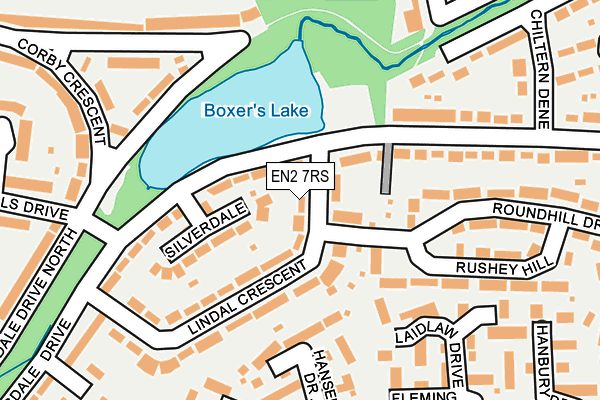 EN2 7RS map - OS OpenMap – Local (Ordnance Survey)
