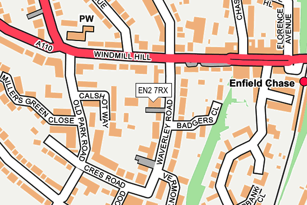 EN2 7RX map - OS OpenMap – Local (Ordnance Survey)