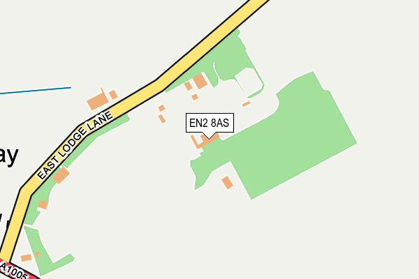 EN2 8AS map - OS OpenMap – Local (Ordnance Survey)