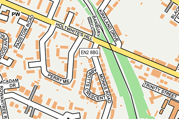 EN2 8BG map - OS OpenMap – Local (Ordnance Survey)