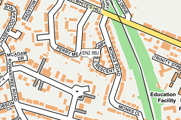 EN2 8BJ map - OS OpenMap – Local (Ordnance Survey)