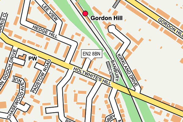 EN2 8BN map - OS OpenMap – Local (Ordnance Survey)