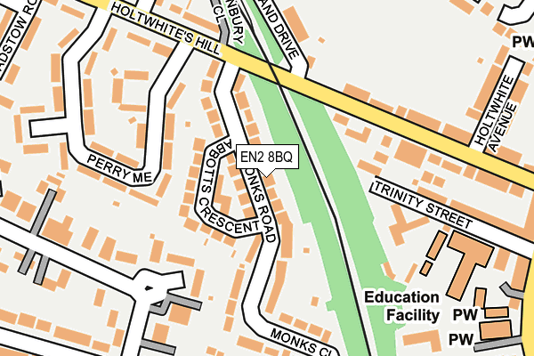 EN2 8BQ map - OS OpenMap – Local (Ordnance Survey)