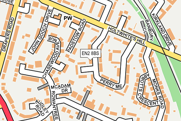 EN2 8BS map - OS OpenMap – Local (Ordnance Survey)