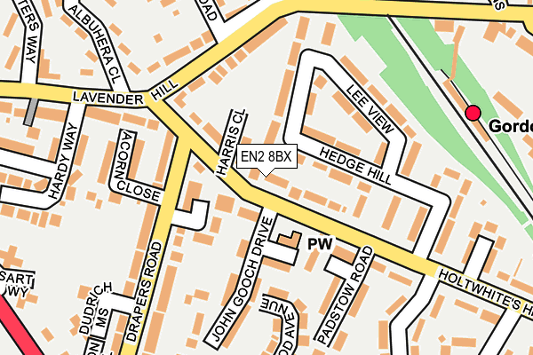 EN2 8BX map - OS OpenMap – Local (Ordnance Survey)