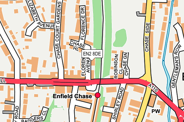 EN2 8DE map - OS OpenMap – Local (Ordnance Survey)