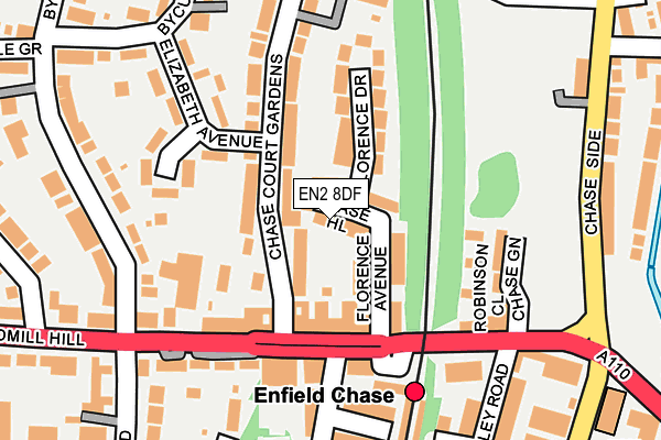 EN2 8DF map - OS OpenMap – Local (Ordnance Survey)