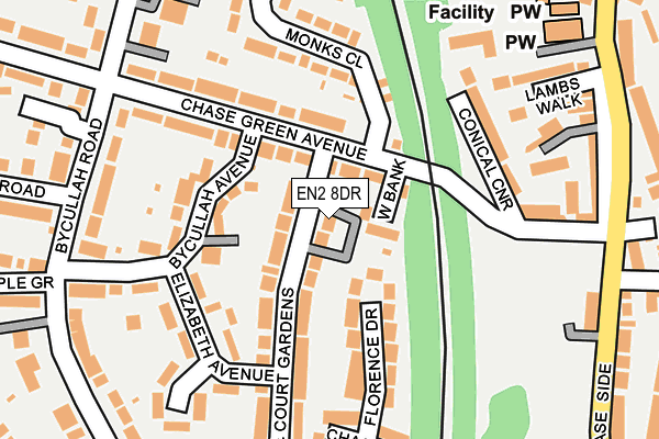 EN2 8DR map - OS OpenMap – Local (Ordnance Survey)