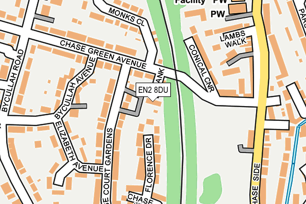 EN2 8DU map - OS OpenMap – Local (Ordnance Survey)