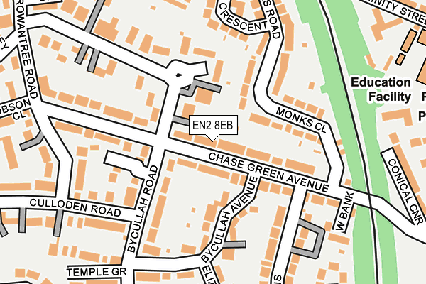 EN2 8EB map - OS OpenMap – Local (Ordnance Survey)