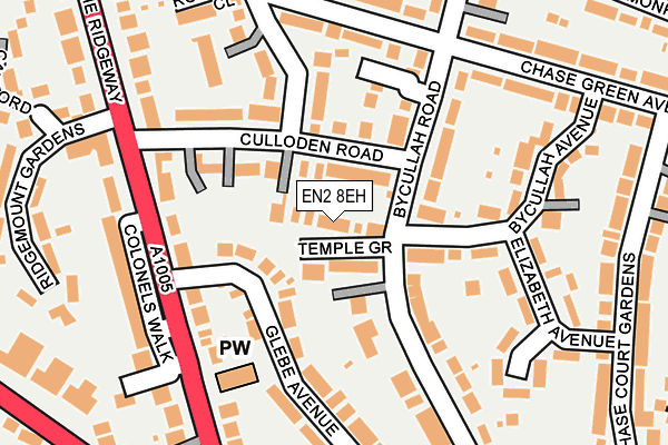 EN2 8EH map - OS OpenMap – Local (Ordnance Survey)