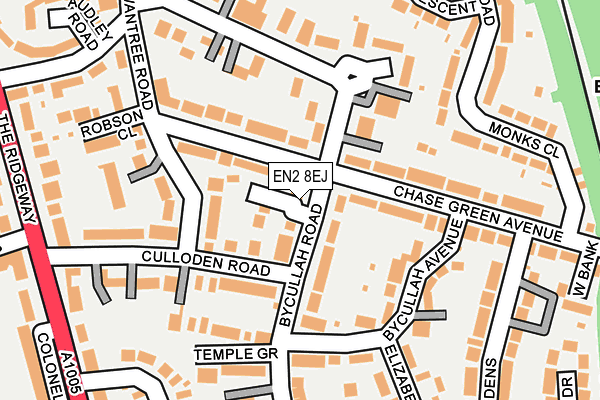 EN2 8EJ map - OS OpenMap – Local (Ordnance Survey)