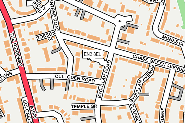 EN2 8EL map - OS OpenMap – Local (Ordnance Survey)