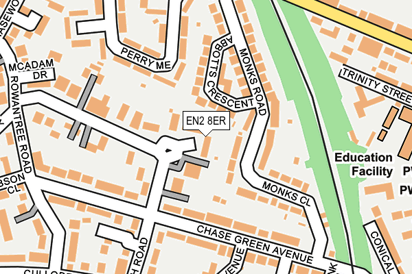 EN2 8ER map - OS OpenMap – Local (Ordnance Survey)